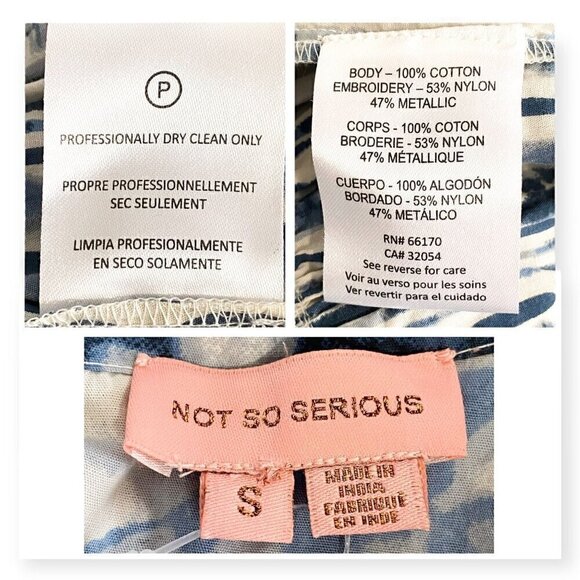 Anthropologie Behati Blue Print Mini Dress size S, NWT - Picture 7 of 16